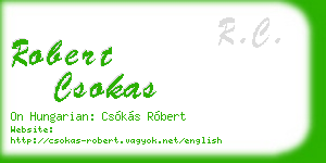 robert csokas business card