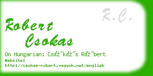 robert csokas business card